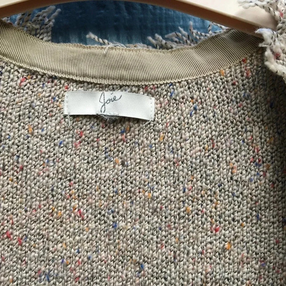 Joie Women Porsha Fringe Tan Blazer Jacket Large - Picture 5 of 6